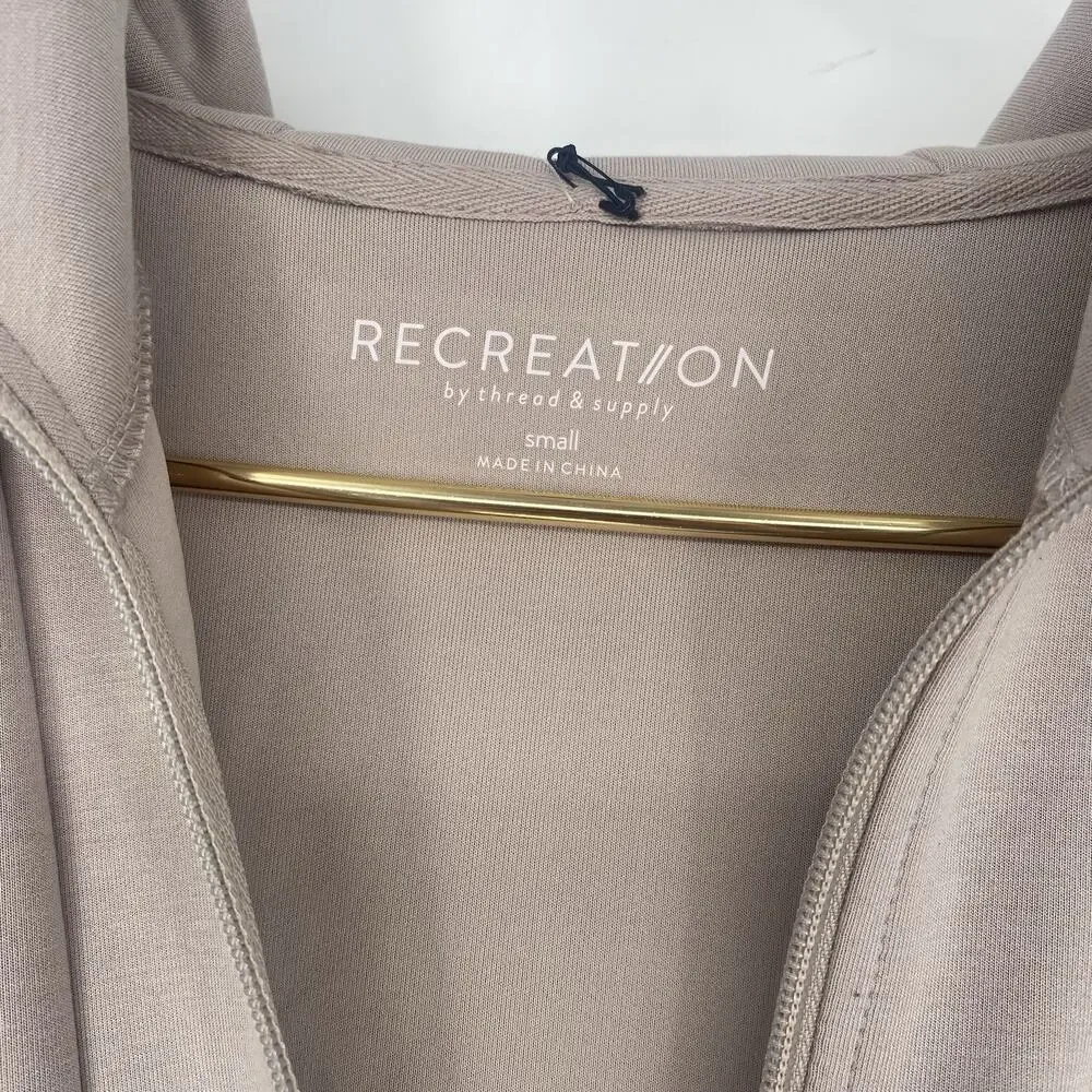 Recreation by Thread & Supply Beige Zip Hoodie Women's Small NWT - Picture 8 of 8